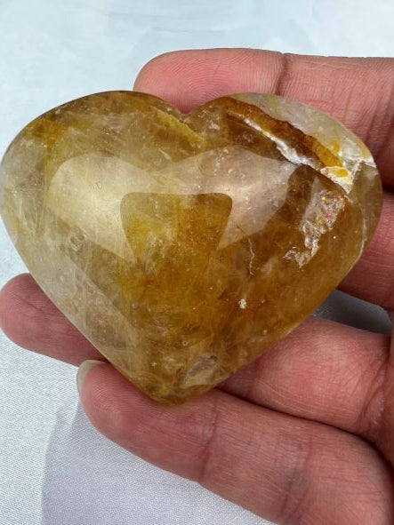Golden Healer Hart - Limonietkwarts Hart - Golden Healer Heart