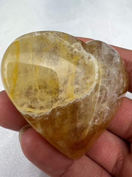 Golden Healer Hart - Limonietkwarts Hart - Golden Healer Heart