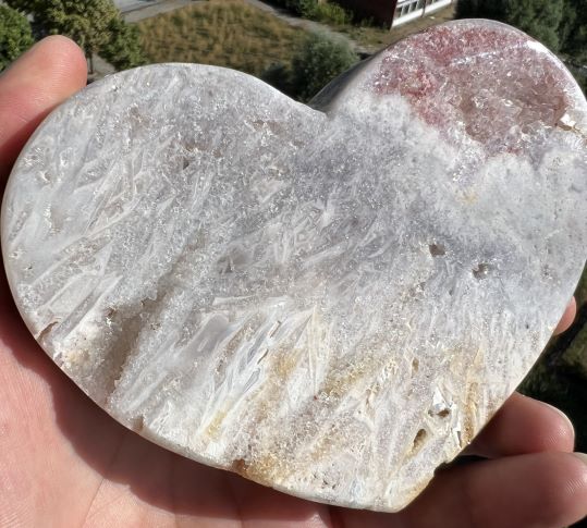 Roze Amethist Heart Pink Amethyst Hart Crystals Kristallen