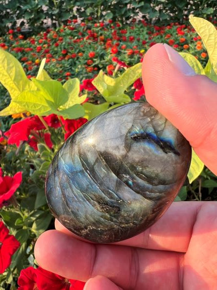 Labradoriet Palmsteen - Labradoriet Handsteen - Labradorite Palmstone