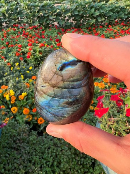 Labradoriet Palmsteen - Labradoriet Handsteen - Labradorite Palmstone