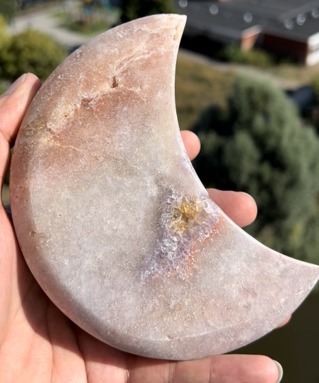 Roze Amethist Maan Pink Amethyst Moon Crystals Kristallen